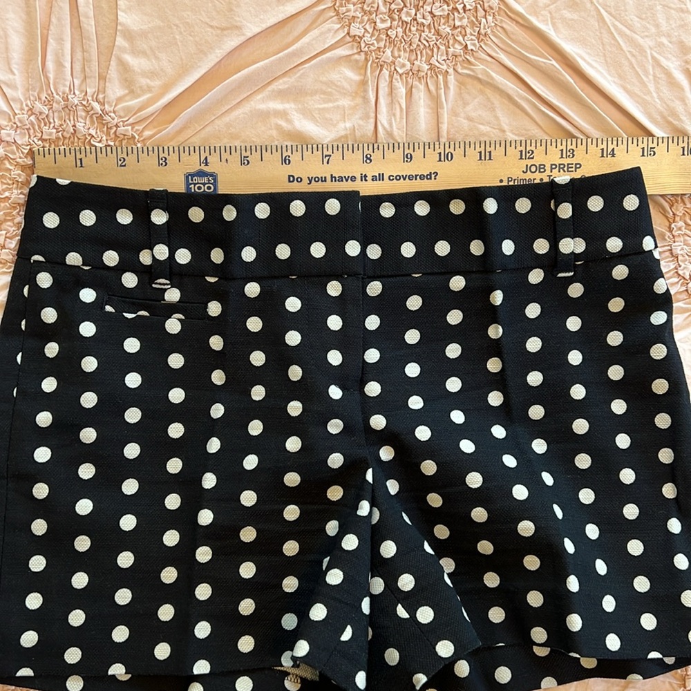 LOFT Black Polka Dot Shorts - Picture 8 of 16